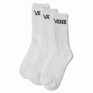 Vans Classic Crew Socks 3-Pack Unisex US Men's Size 6.5-9 Off The Wall White NWT